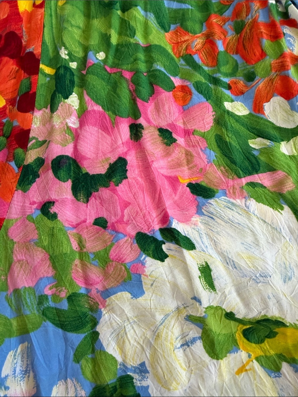 Vintage Jams World Bright Multi-Color Floral Maxi Dress Hawaii Size M - Picture 7 of 7